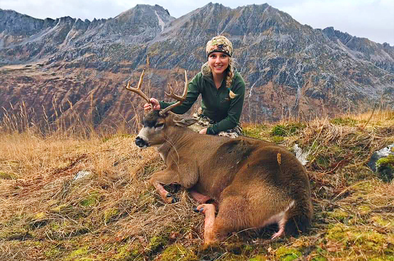 Blacktail deer hunting on Kodiak Island Alaska.